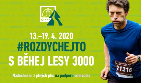 #rozdychejto s Běhej lesy 3000 a podpoř plicní oddělení nemocnic po celé republice